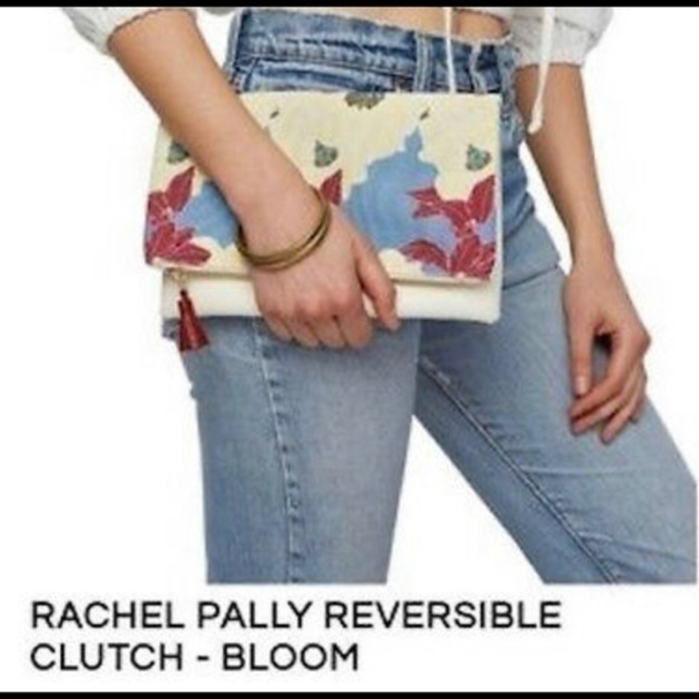 Rachel Pally Clutch, Floral and White